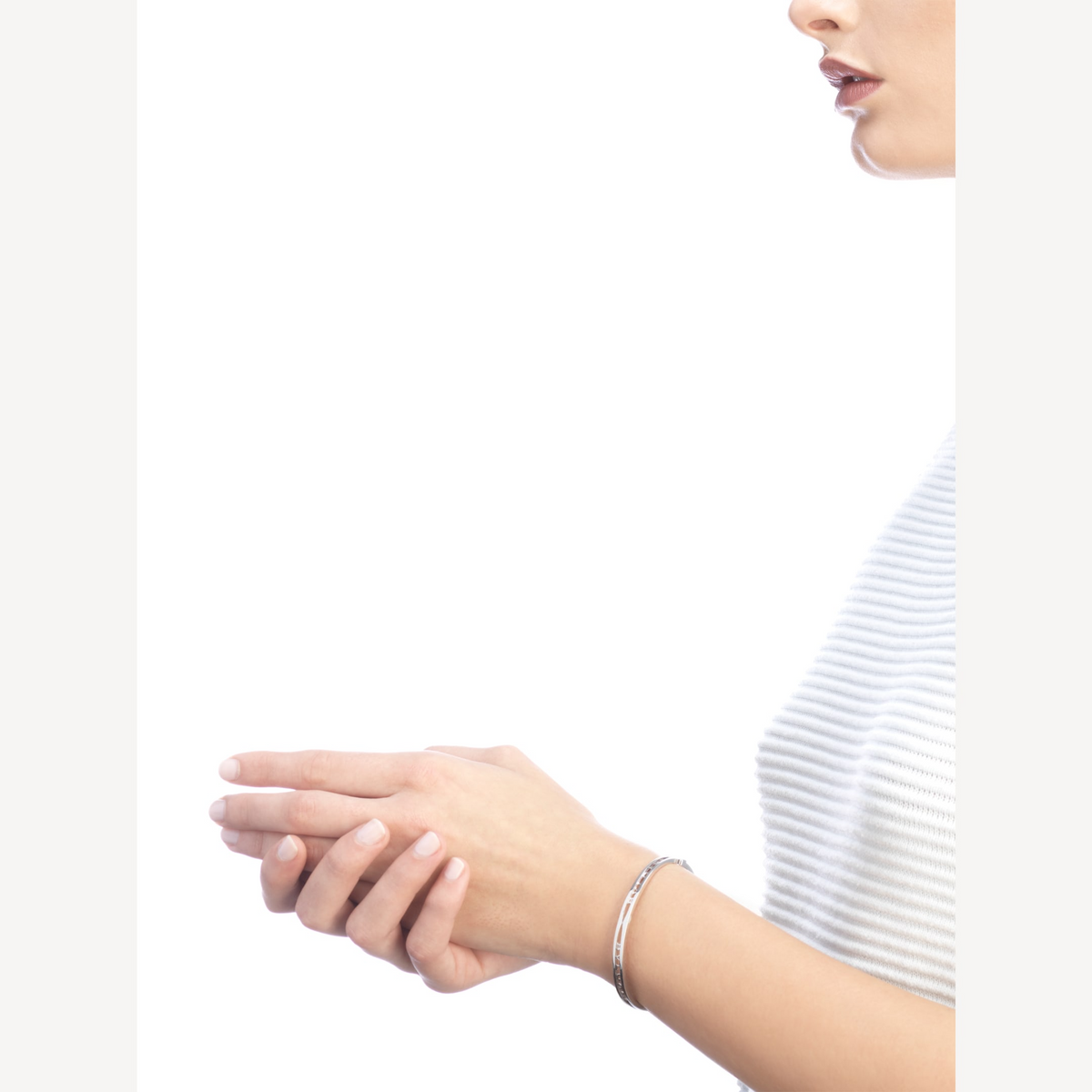 [Marins]ZERO 1 SPIRAL LOGO SILVER BRACELET