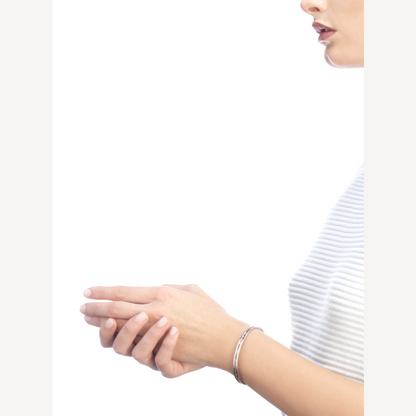 [Marins]ZERO 1 SPIRAL LOGO SILVER BRACELET