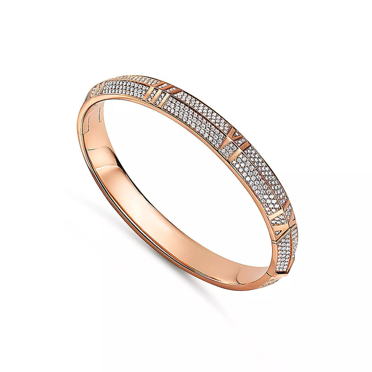 [Marins]ATLAS X PINK GOLD DIAMOND PAVED BRACELET