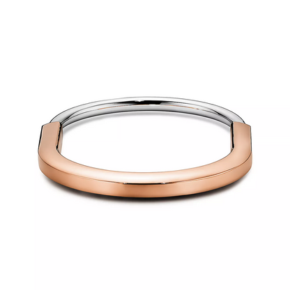 [Marins]LOCK BRACELET ROSE AND WHITE GOLD