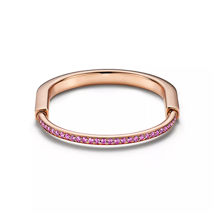 [Marins]LOCK BRACELET ROSE DIAMOND PINK GOLD