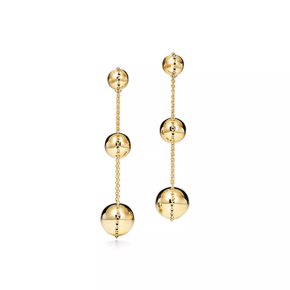 [Marins]TRIPLE DROP GOLD EARRINGS
