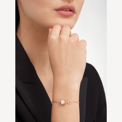 [Marins]ZERO 1 SOFT PINK GOLD AND WHITE CERAMIC BRACELET