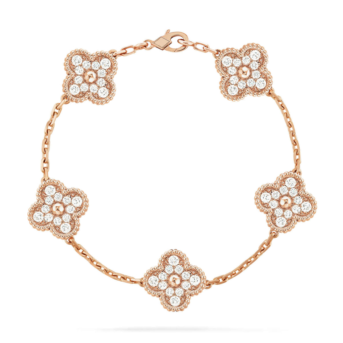 [Marins] CLOVER 5 MOTIF FULL DIAMOND BRACELET COLLECTION