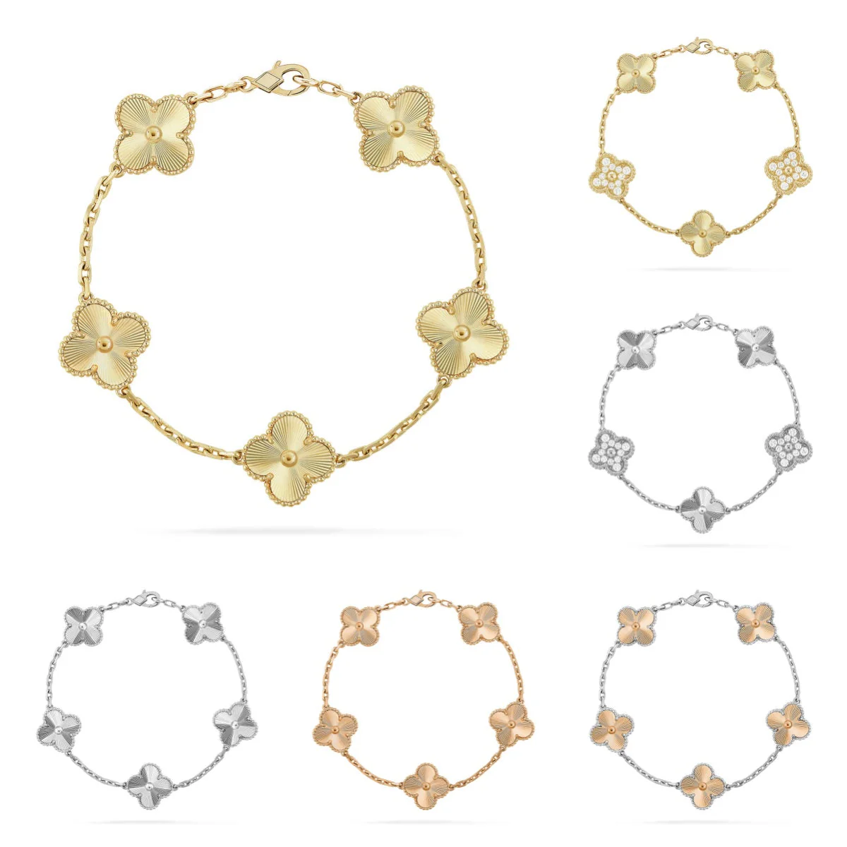 [Marins] CLOVER 5 MOTIF LASER BRACELET COLLECTION