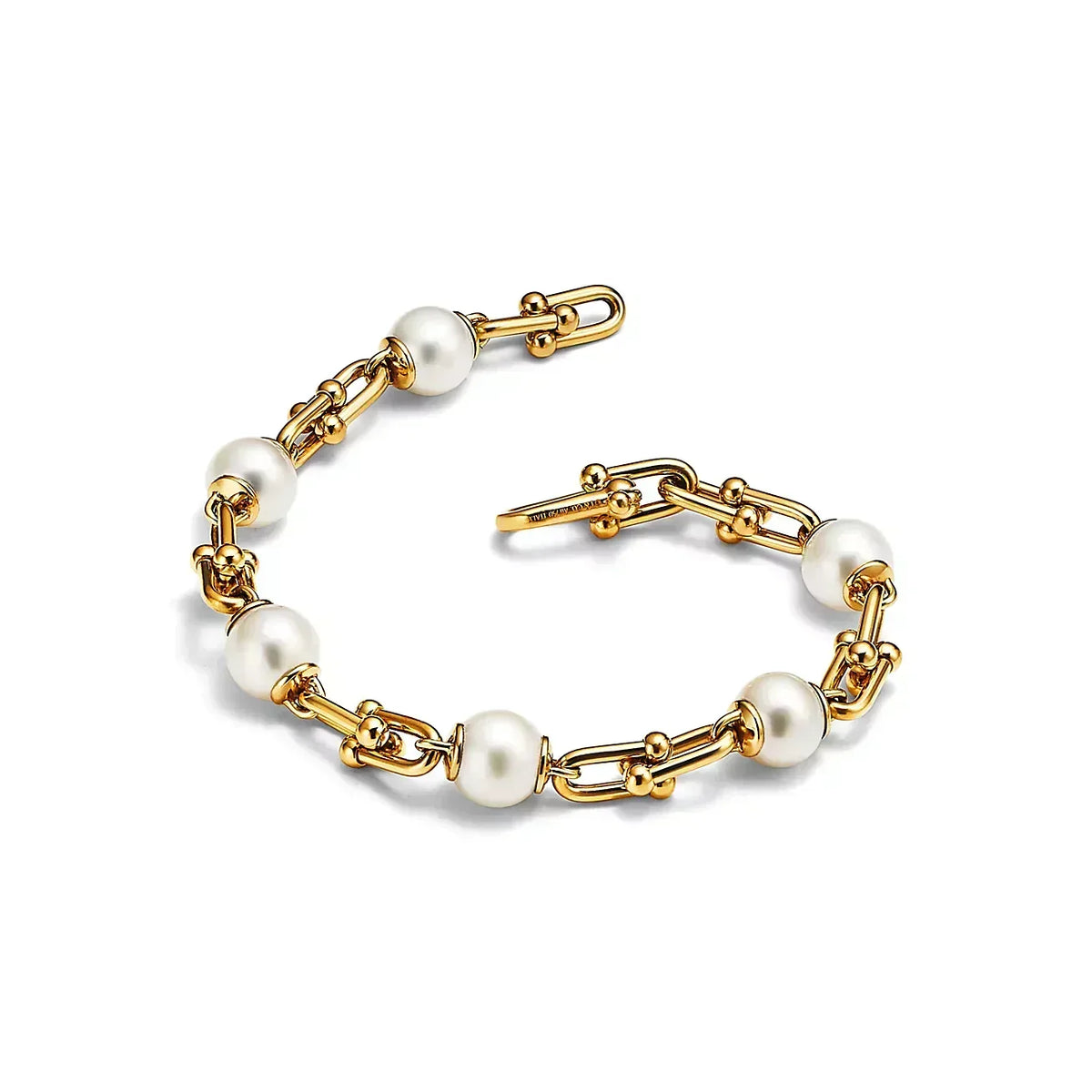 [Marins]LINK BRACELET GOLD WITH FRESHWATER PEARLS