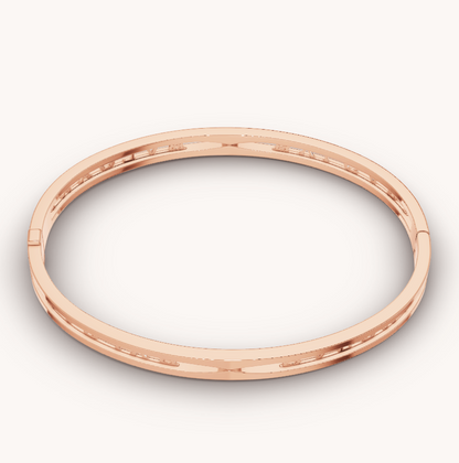 [Marins]ZERO 1 SPIRAL LOGO PINK GOLD BRACELET