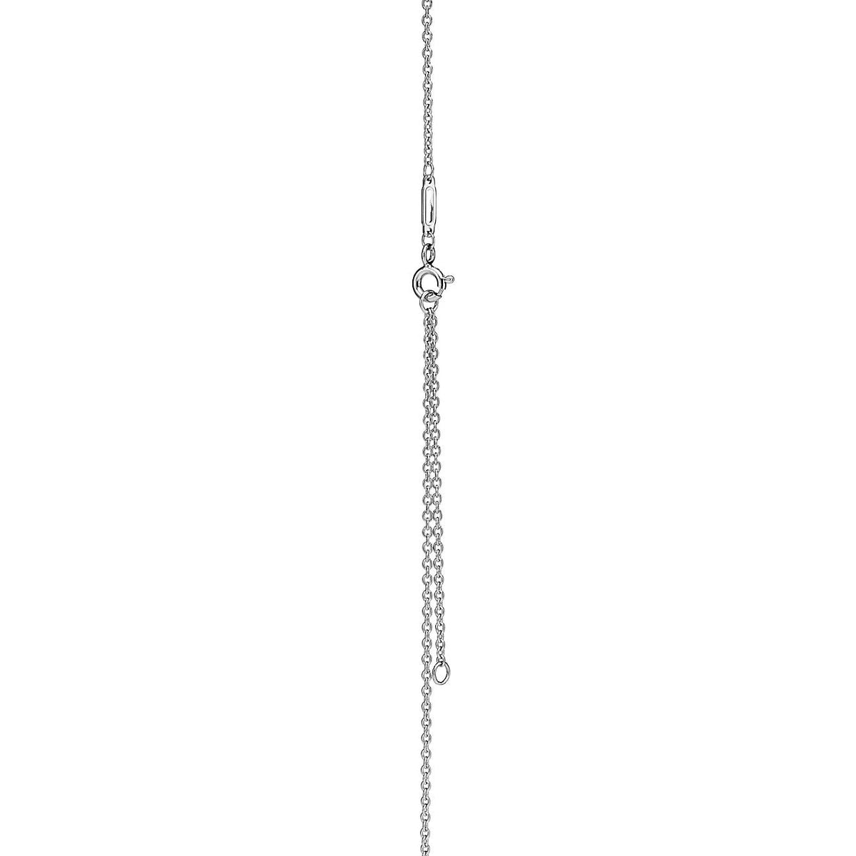 [Marins]KNOT PENDANT SILVER DIAMOND NECKLACE