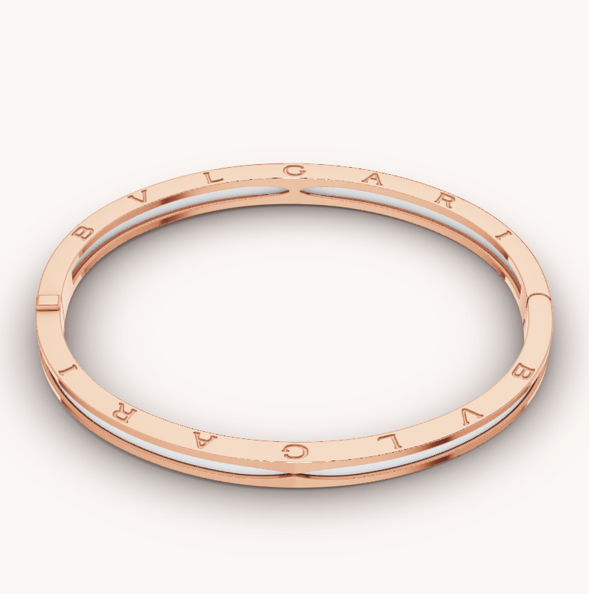 [Marins]ZERO 1 PINK GOLD WITH WHITE CERAMIC BRACELET