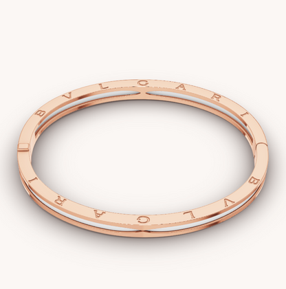 [Marins]ZERO 1 PINK GOLD WITH WHITE CERAMIC BRACELET