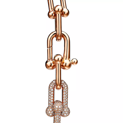 [Marins]HARDWEAR LARGE LINK PINK GOLD PAVED DIAMOND BRACELET