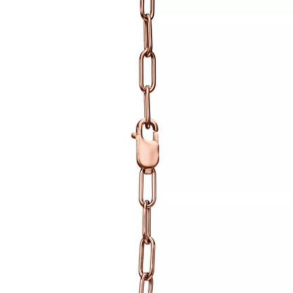 [Marins]LOCK SMALL PENDANT PINK DIAMOND PINK GOLD NECKLACE