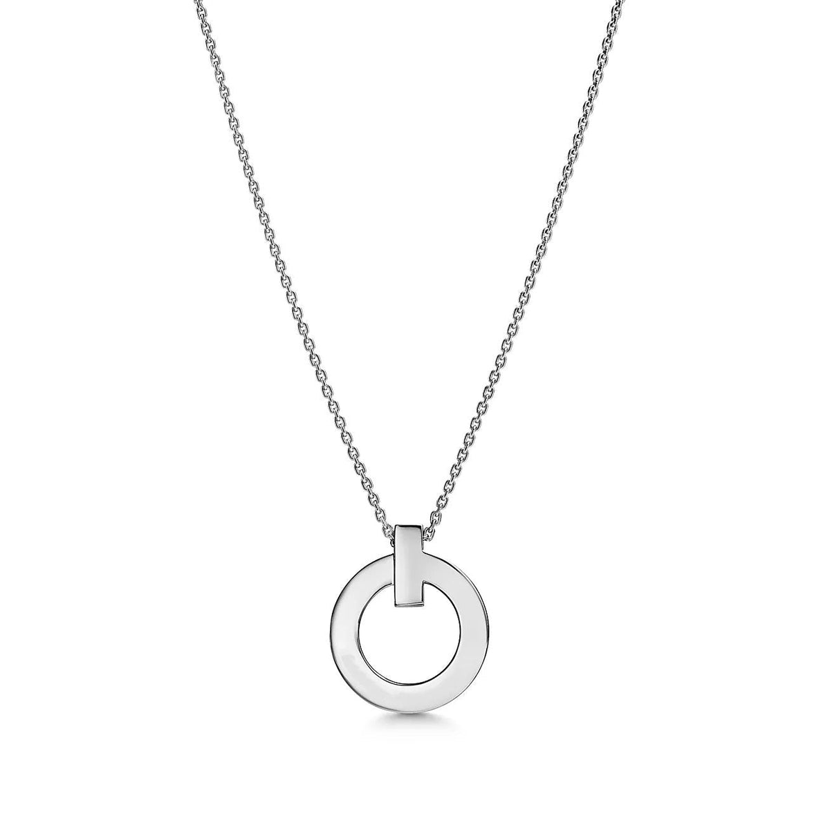 [Marins]T CIRCLE PENDENT SILVER NECKLACE