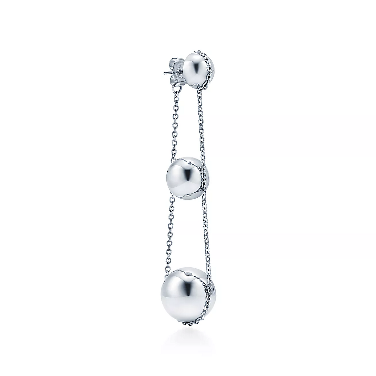 [Marins]TRIPLE DROP SILVER EARRINGS