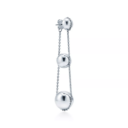 [Marins]TRIPLE DROP SILVER EARRINGS