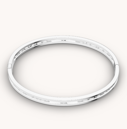[Marins]ZERO 1 SPIRAL LOGO SILVER BRACELET