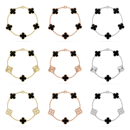 [Marins] CLOVER 5 MOTIF ONYXS BRACELET COLLECTION