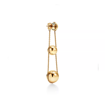 [Marins]TRIPLE DROP GOLD EARRINGS