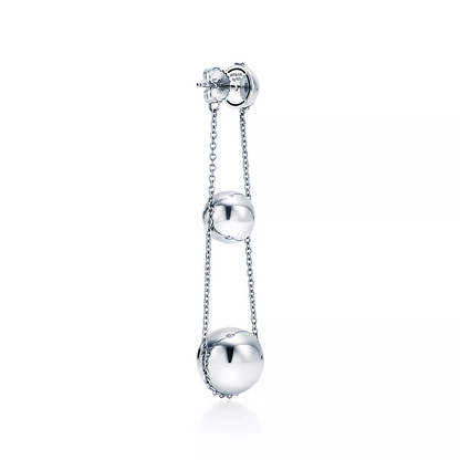 [Marins]TRIPLE DROP SILVER EARRINGS