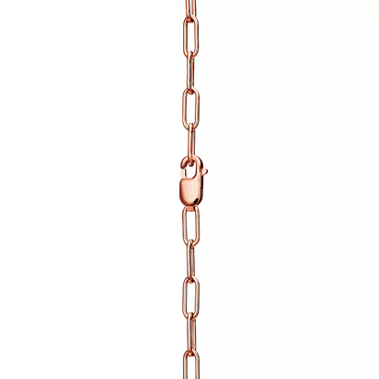 [Marins]LOCK NECKLACE MEDIUM PENDANT PINK GOLD PAVED DIAMONDS
