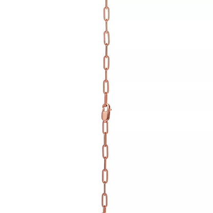 [Marins]LOCK MEDIUM PENDANT PINK DIAMOND PINK GOLD NECKLACE