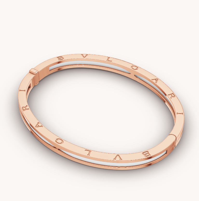 [Marins]ZERO 1 PINK GOLD WITH WHITE CERAMIC BRACELET