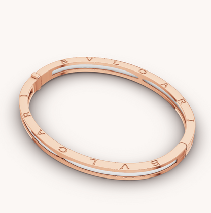 [Marins]ZERO 1 PINK GOLD WITH WHITE CERAMIC BRACELET