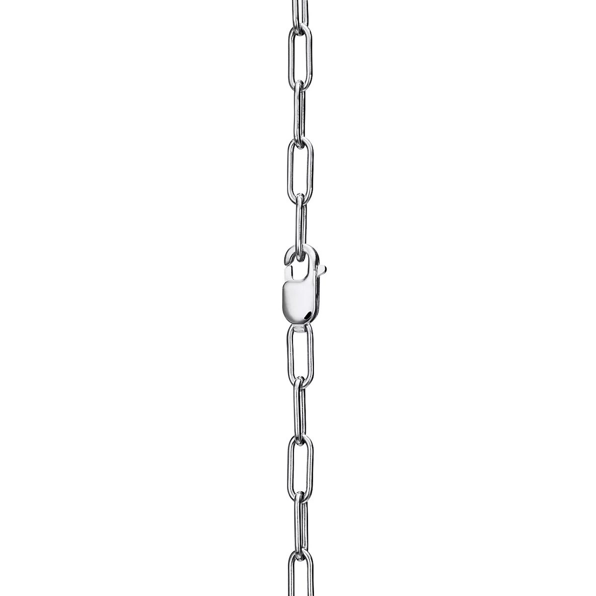 [Marins]LOCK NECKLACE MEDIUM PENDANT SILVER PAVED DIAMONDS
