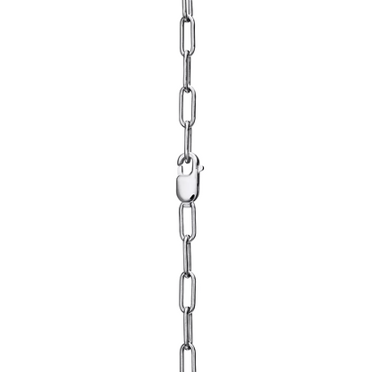 [Marins]LOCK NECKLACE MEDIUM PENDANT SILVER PAVED DIAMONDS