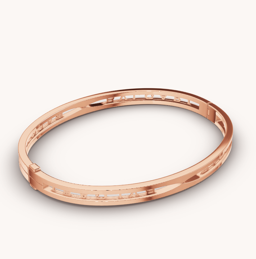 [Marins]ZERO 1 SPIRAL LOGO PINK GOLD BRACELET