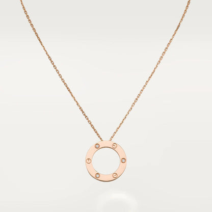 [Marins]LOVE NECKLACE 16MM 3 DIAMONDS