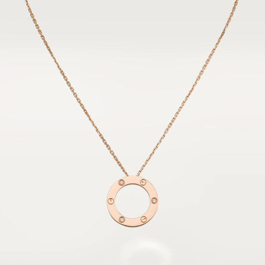[Marins]LOVE NECKLACE 16MM 3 DIAMONDS