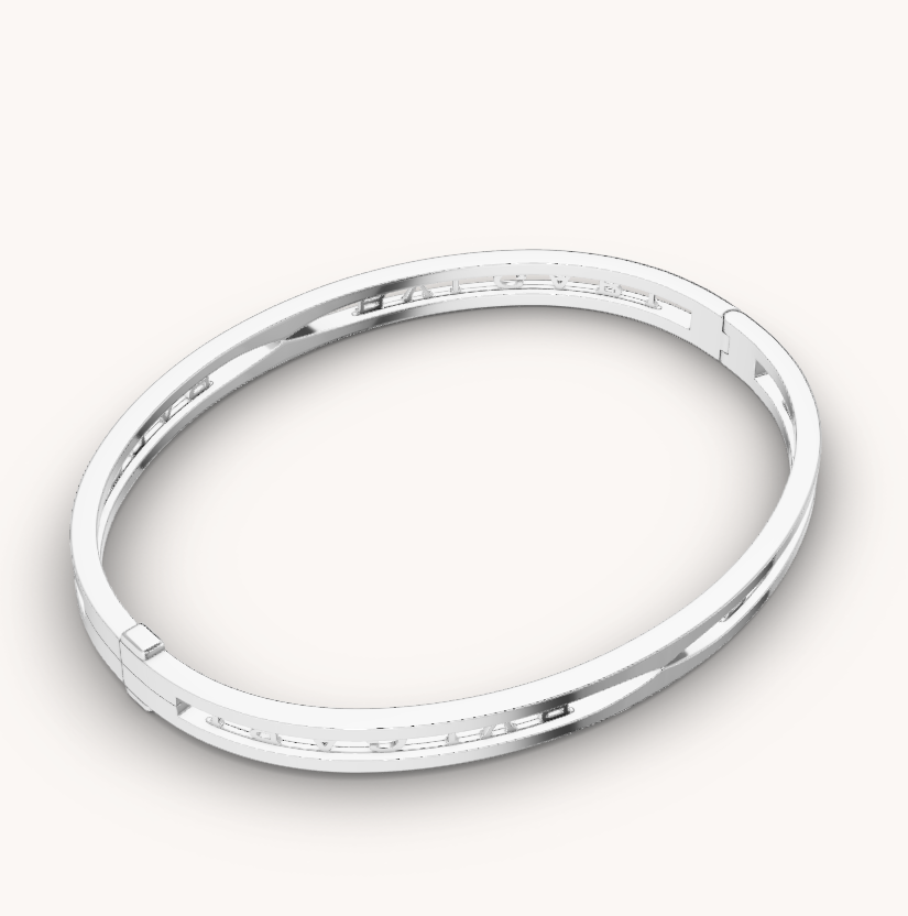 [Marins]ZERO 1 SPIRAL LOGO SILVER BRACELET
