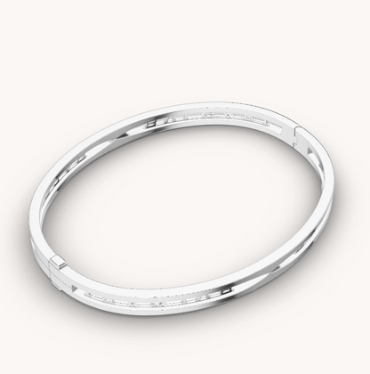 [Marins]ZERO 1 SPIRAL LOGO SILVER BRACELET