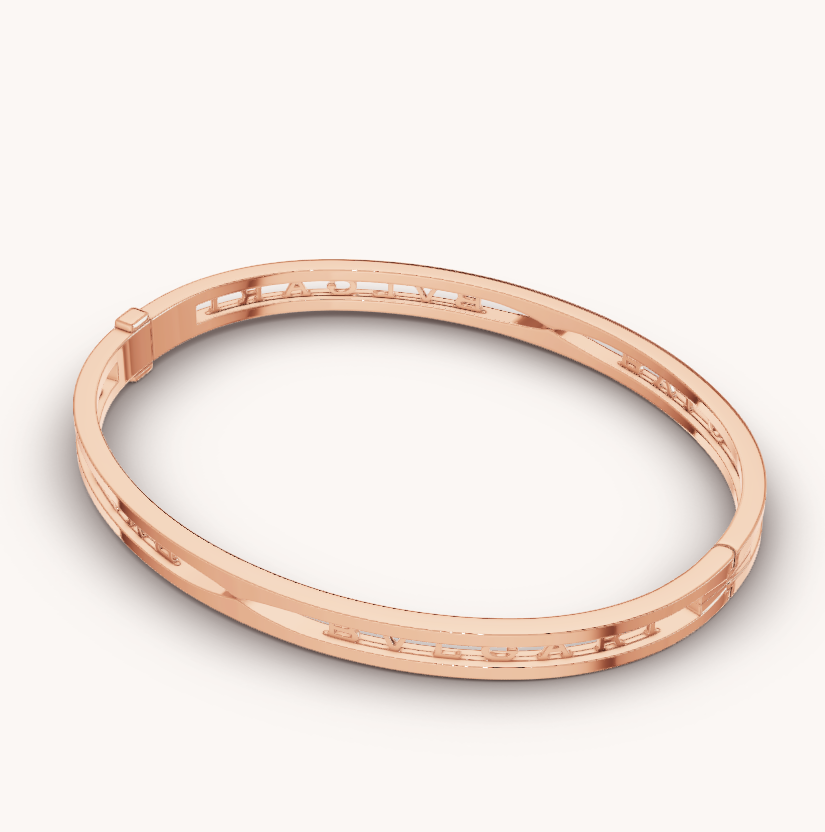 [Marins]ZERO 1 SPIRAL LOGO PINK GOLD BRACELET