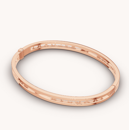 [Marins]ZERO 1 SPIRAL LOGO PINK GOLD BRACELET