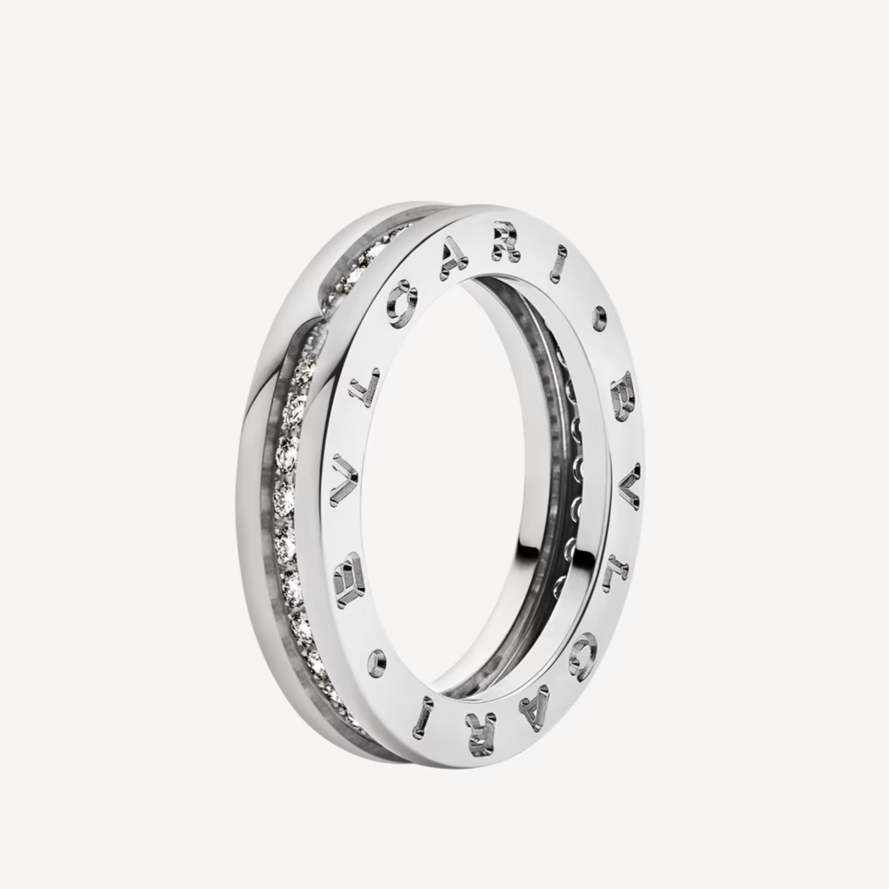 [Marins]ZERO 1 ONE-BAND PAVED DIAMONDS ON THE SPIRAL RING