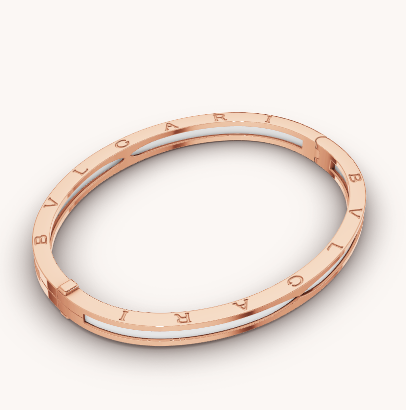 [Marins]ZERO 1 PINK GOLD WITH WHITE CERAMIC BRACELET
