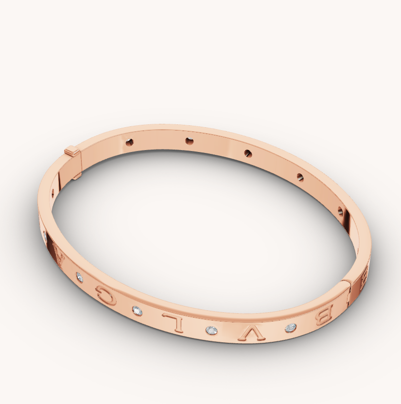[Marins]ZERO 1 PINK GOLD 12 DIAMONDS BRACELET