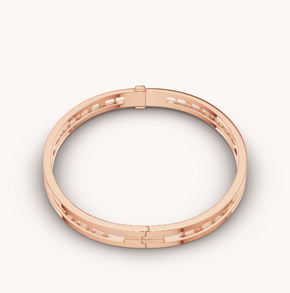 [Marins]ZERO 1 SPIRAL LOGO PINK GOLD BRACELET