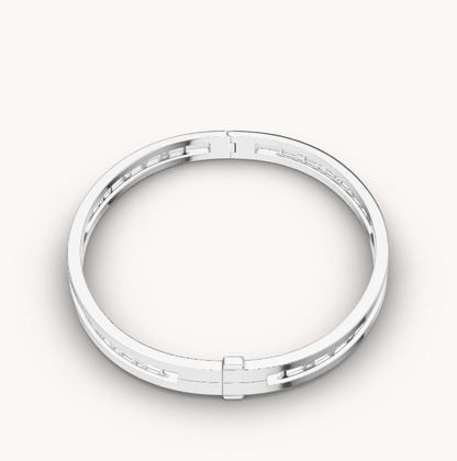 [Marins]ZERO 1 SPIRAL LOGO SILVER BRACELET