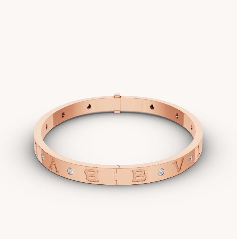 [Marins]ZERO 1 PINK GOLD 12 DIAMONDS BRACELET