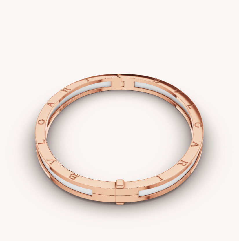 [Marins]ZERO 1 PINK GOLD WITH WHITE CERAMIC BRACELET