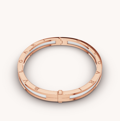 [Marins]ZERO 1 PINK GOLD WITH WHITE CERAMIC BRACELET