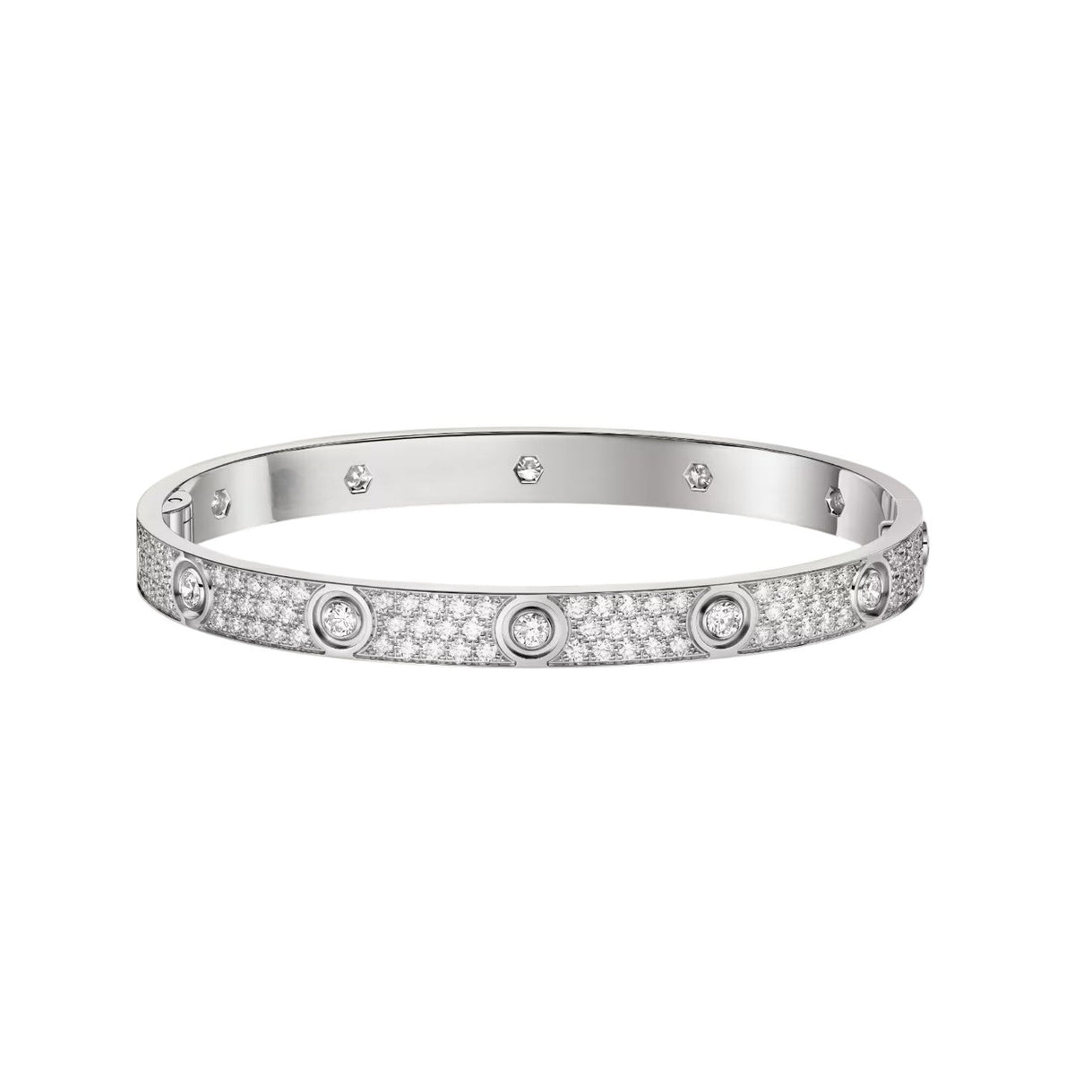 [Marins]LOVE BRACELET 6.1MM DIAMOND-PAVED 10 BIG DIAMONDS