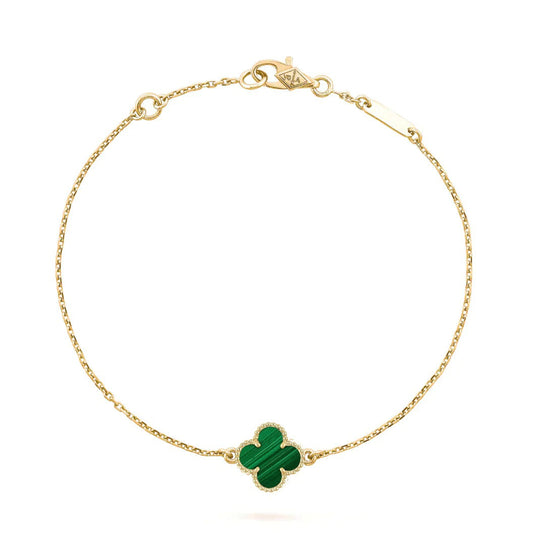 [Marins]CLOVER BRACELET MALACHITE 1 MOTIF