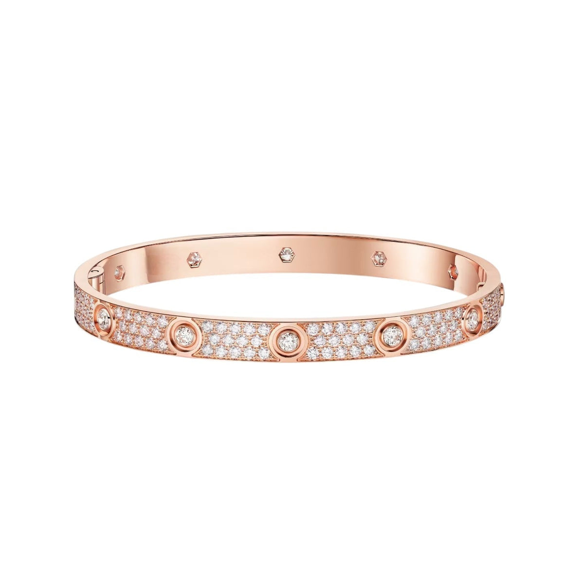 [Marins]LOVE BRACELET 6.1MM DIAMOND-PAVED 10 BIG DIAMONDS