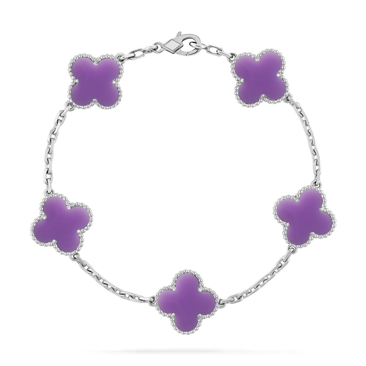 [Marins]CLOVER 5 MOTIF LIGHT PURPLE BRACELET COLLECTION
