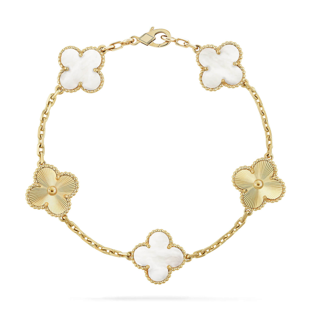 [Marins]CLOVER WHITE PEARL MOP 5 MOTIF BRACELET COLLECTION