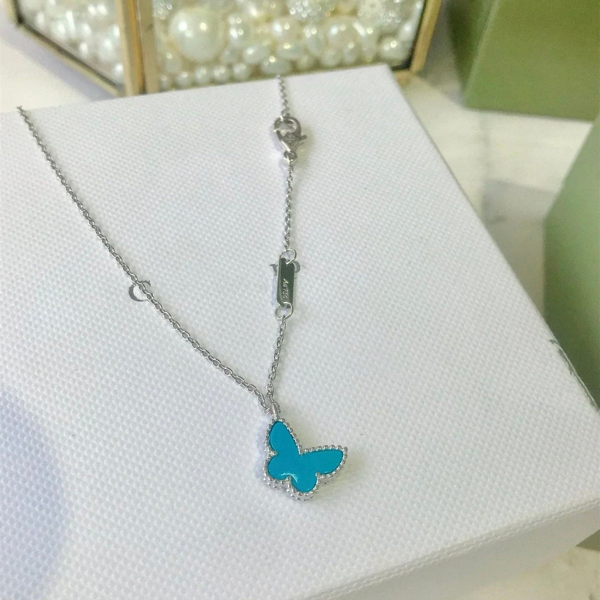 [Marins]BUTTERFLY TURQUOISE BUTTERFLY BRACELET SILVER
